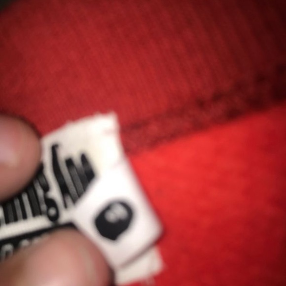 Red Bape crewneck Sz Lg AUTHENTIC - Picture 3 of 8